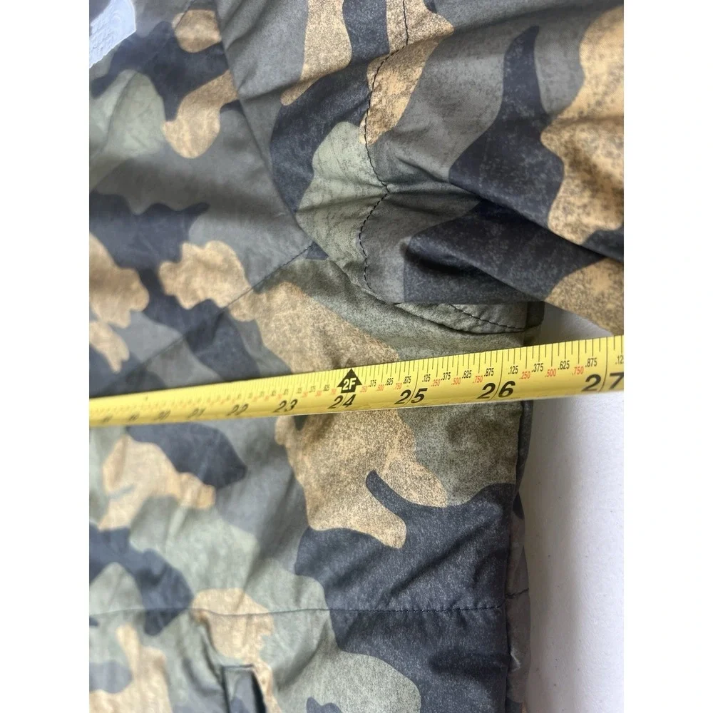 The North Face Mens XL Camo Puffer Jacket Insulated Full Zip Woodland Green
